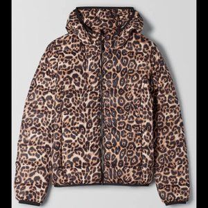 TNA Aritzia The Little Puff Leopard Lightweight Duck Down Packable Jacket Small